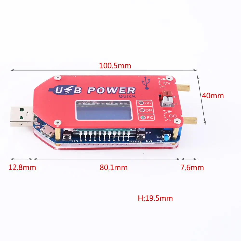 15 Вт USB Повышающий Модуль питания Boost регулируемый вентилятор преобразователя потенциометр контроля скорости с ЖК-дисплеем