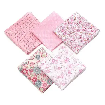 

5Pcs DIY 50*50cm Mixed Pattern Cotton Fabric Sewing Quilting Crafts DIY Face Mask Accessories Handmade Sewing Cloth 10 Color