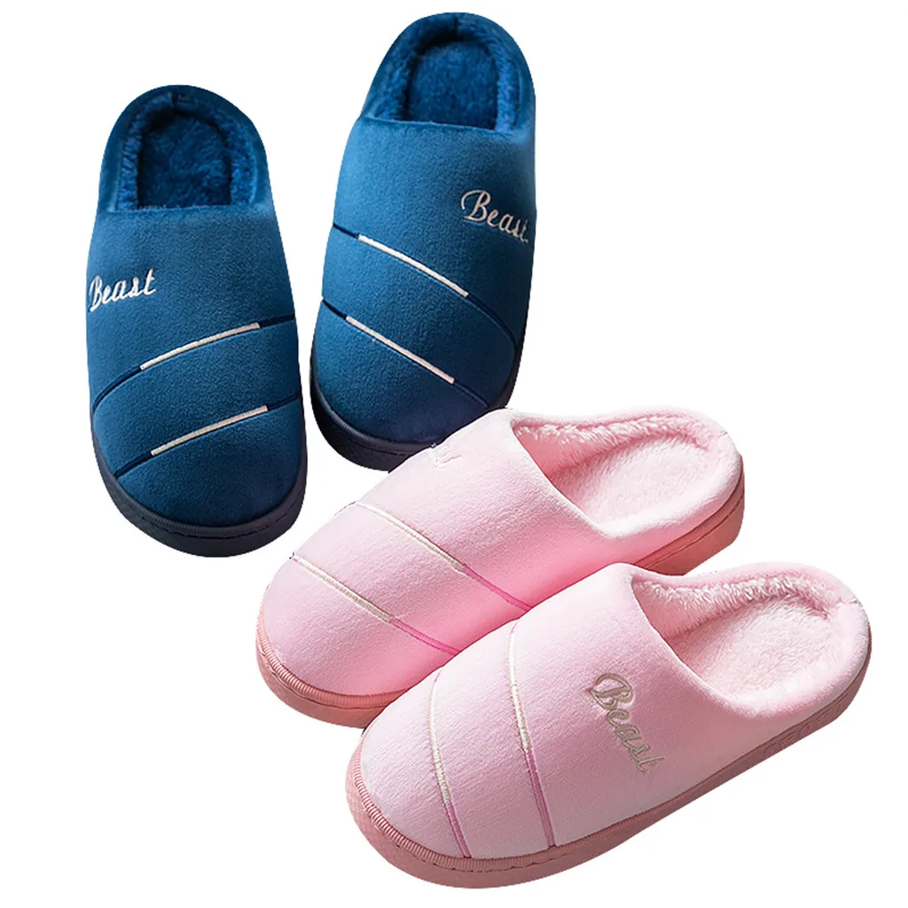 

Slippers women New Winter Slippers Shoes Soft Plush Cotton Non-Slip Floor Indoor Furry Shoes Slipper For House Home Au28