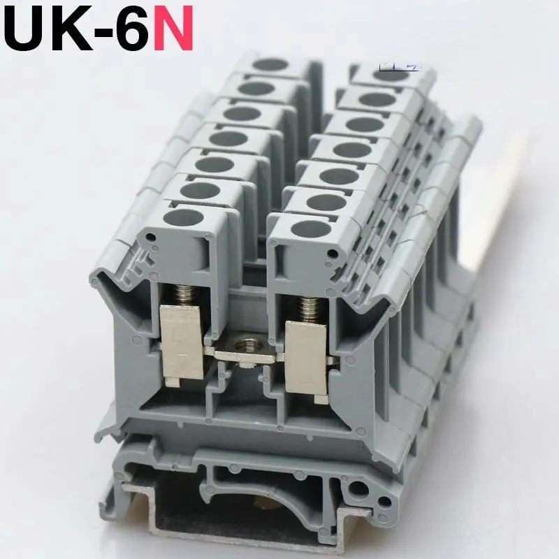 Clip On Connector Terminals Grey 750v 80A DIN rail 16mm2 