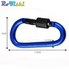 1pcs Aluminum Carabiner D-Ring Key Chain Clip Snap Hook Karabiner Camping Keyring 8 Colors ► Photo 3/6