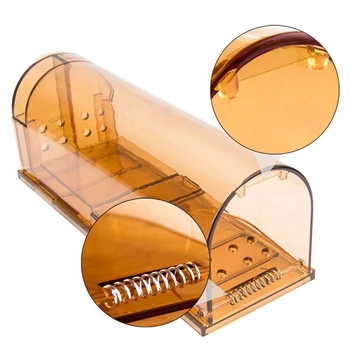 

Nontoxic Mousetrap Cage Catch Mice Rodent Control Catch Transparent Humane Live Catcher Contains Stomata Mouse Trap
