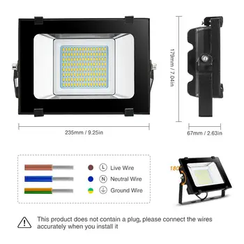 

NEW LED Flood Light Waterproof High Brightness Lighting for Outdoor Garden Squares Waterproof Outdoor Wall Lamp