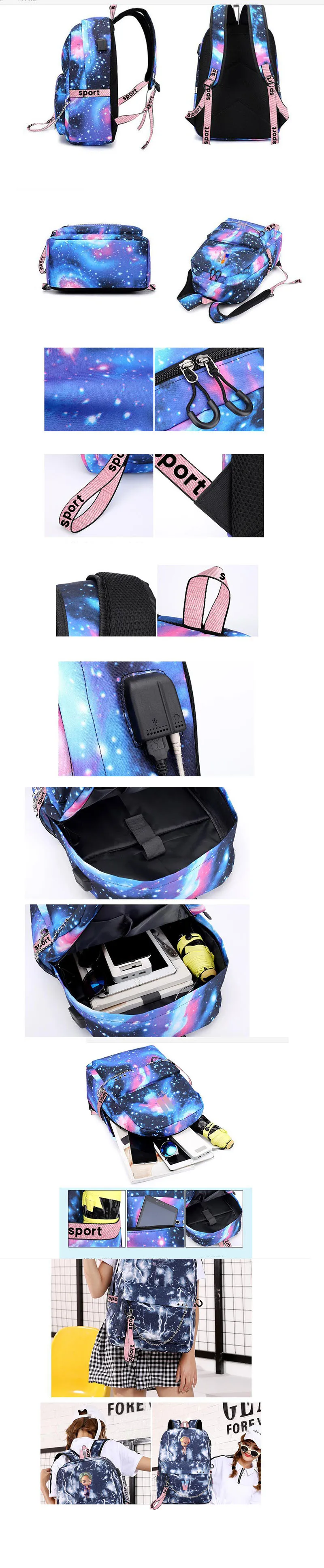 KPOP USB Bangtan обувь для мальчиков аниме Звезда рюкзак студентов школьная сумка карта душа Persona Love Yourself JUNG KOOK JIMIN JIN FH129