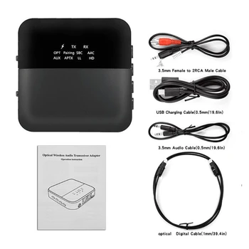 

Bluetooth 5.0 Audio-Transmitter Receiver CSR8675 Wireless aptx Audio-Auto on Adapter for tv car aptX -HD LL Low Latency