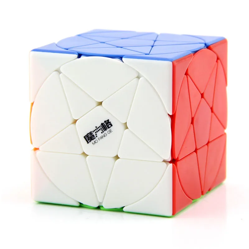 Qiyi 3x3 Пентакль Cubo Magico странной формы магический куб черный/Stickerless скоростной куб головоломка звезда твист Кубики Игрушки для детей - Цвет: Stickerless