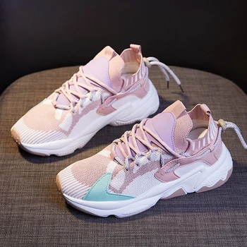 

Sneakers Genuine Platform Women Shoes Mesh Breathable Air Trainer Sport Sandals Lace up Flat Wedges Shoes For Women Sandals