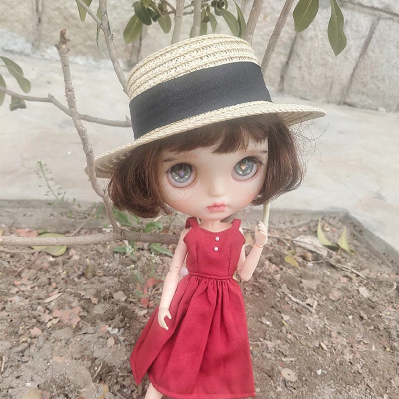 Plush Doll Accessories Doll Wig Headgear Doll Clothes Accessories Doll Accessories Doll House Doll Straw Cute Hat Sun Cap Blyth Accessories Decoration