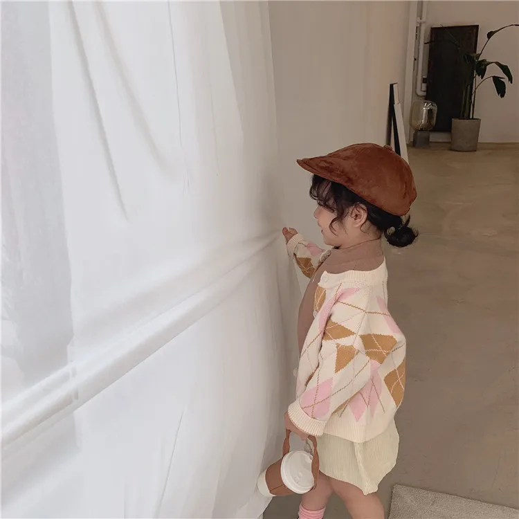 New Children's Christmas Clothes Baby Girl Cute Cardigan Sweater Toddler Long Sleeve Knitting Coats Boys Cardigan Jackets