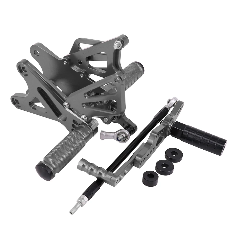 Мотоцикл с ЧПУ Регулируемые подножки для YAMAHA YZF-R1 YZFR1 YZF R1 2009 2010 2011 2012 2013 09, 10, 11, 12, 13-15 - Цвет: Черный