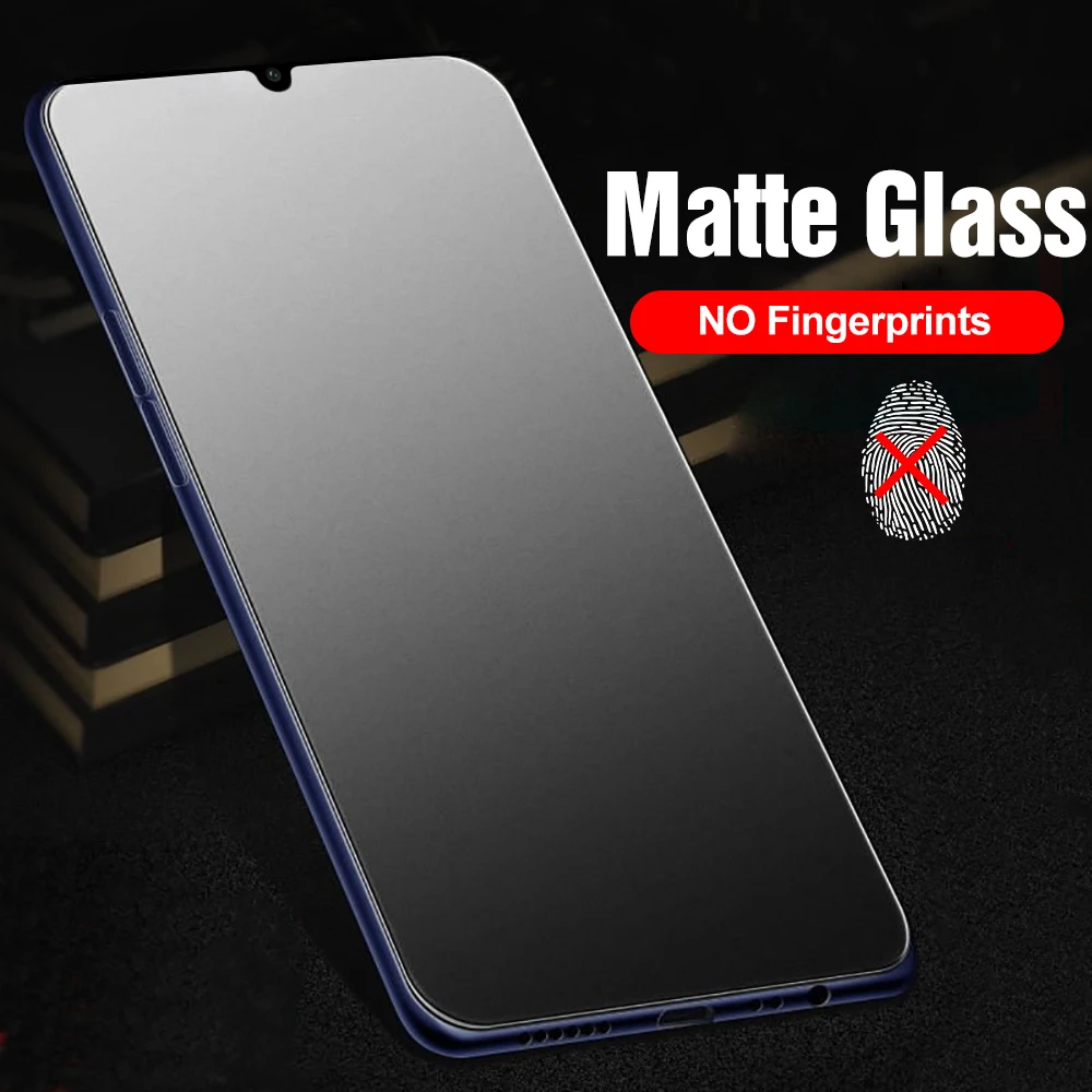 1-2PCS frosted matte protective Glass For huawei honor 9a 9c 9x premium on honer 10 lite 10i 8x 8c screen protector safety Film mobile protector
