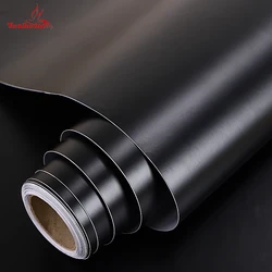 Skin Feel Thickened Wallpapers Solid Black Self-adhesive Films Furniture Renovation Contact Paper Waterproof Decorative Stickers