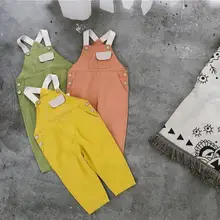 Новое поступление, комбинезоны для девочек осенние хлопковые модные штаны для девочек 1-7 лет, PZ916