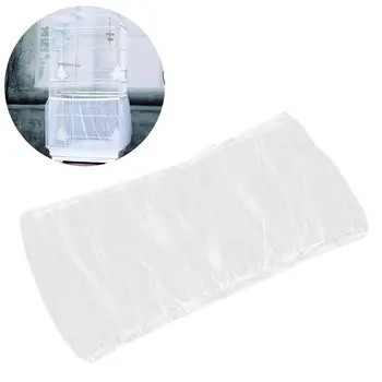 

1 Pc Pet Bird Cage Cover Mesh Bird Parrot Seed Catcher Net Cover Soft Airy Fabric Shell Skirt For Bird Cages (White)