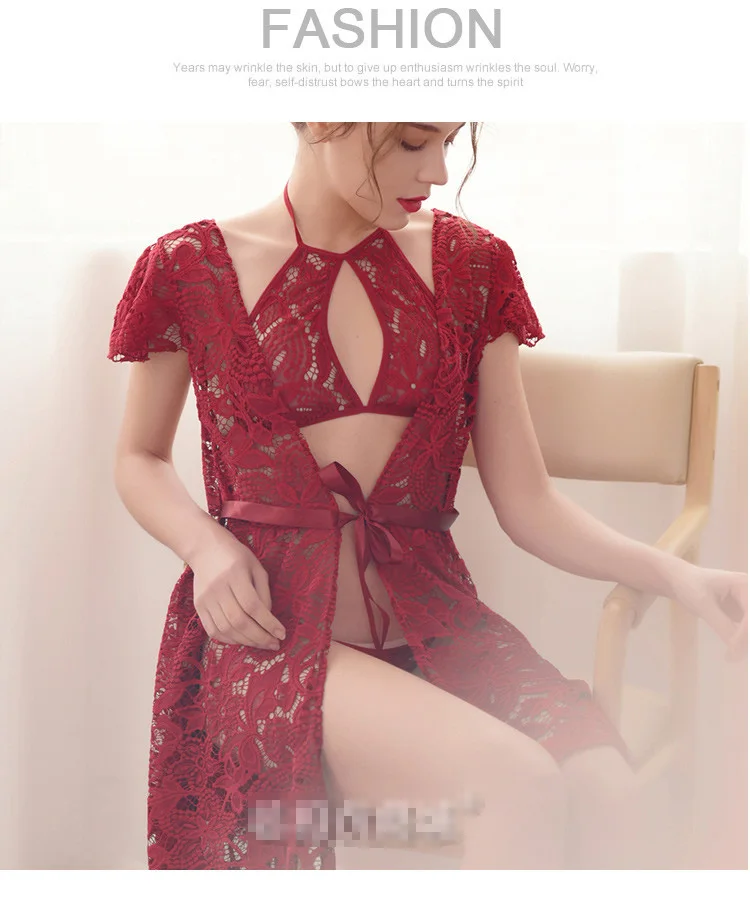 Женское кружевное белье пижамы для невесты халат кимоно Халат|Халаты| |