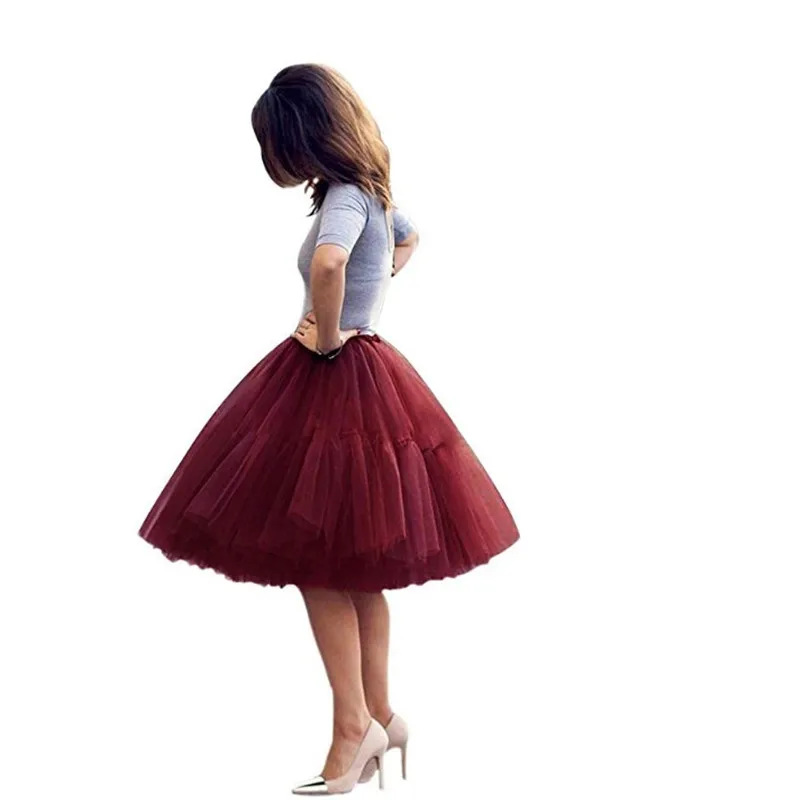 Retro and fashion style Baboyonline Tutu Princess Tutu tulle gauze long knee skirt - Цвет: as picture