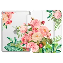 Чехол для нового iPad 7-го поколения 10,2, [гибкий ТПУ полупрозрачный, с глазурью назад] тонкий смарт-Стенд защитный чехол с авто