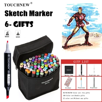 

TOUCHNEW 168 Colors Alcohol Based Marker Double Head Art Sketch Marker Student Painting Sketch Drawing Marker Alcohol Markers