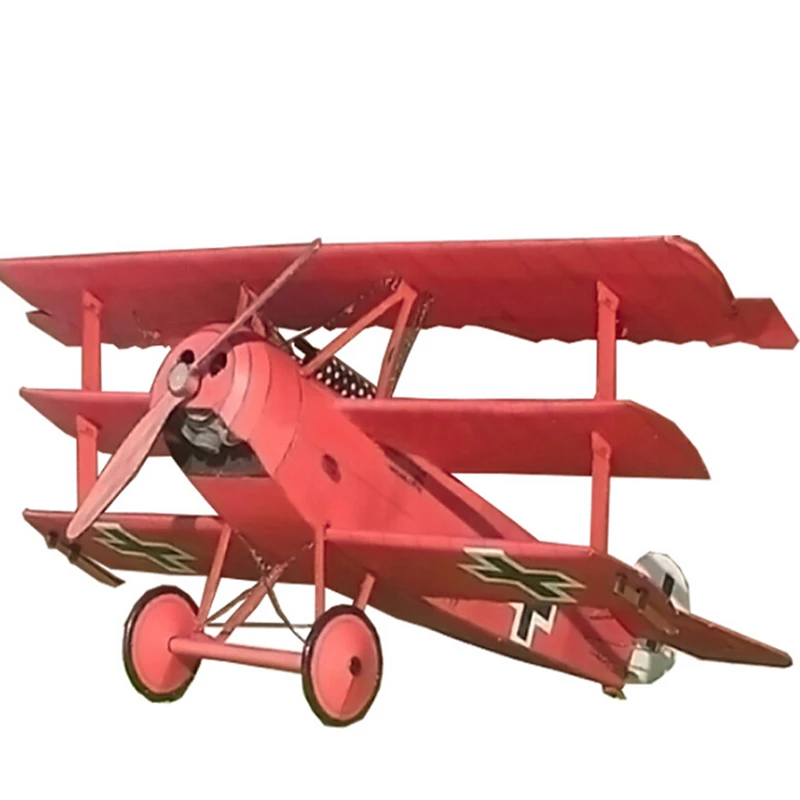Набор бумажных 3D-моделей игрушек Fokker модель самолета с тремя крыльями для