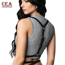 CEA. Жгут Сексуальная черная обвязка для тела Связывание грудь секс-игрушка для нижнего белья ремни женские эротические эластичные Топы на бретельках клетчатые бюстгальтеры 5z