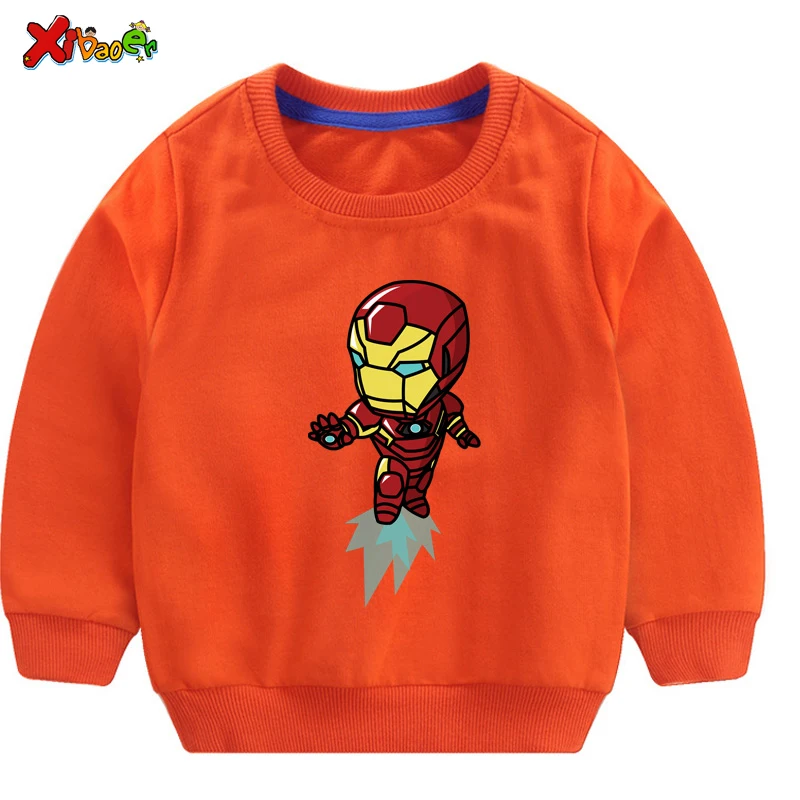 kids sweatshirt Детская толстовка с капюшоном; Новинка года; толстовки с супергероями из Мстителей Marvel; сезон зима-весна-осень; 6 кошек; длинный рукав; Железный человек; Тор; Халк - Цвет: kids sweatshirt