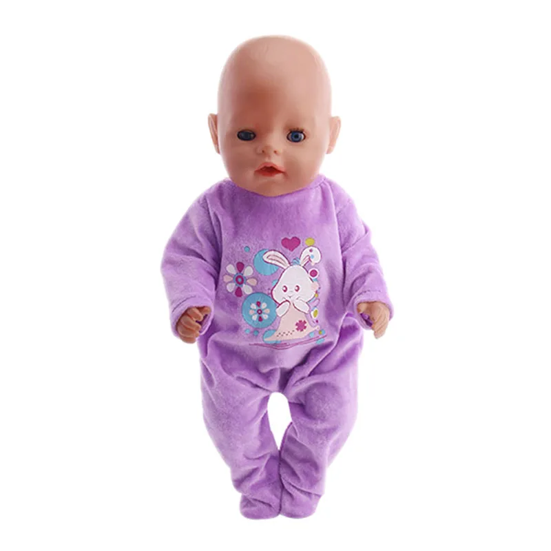 LUCKDOLL милые плюшевые пижамы подходят 18 дюймов Американский 43 см Кукла одежда аксессуары, игрушки для девочек, поколение, подарок на день рождения