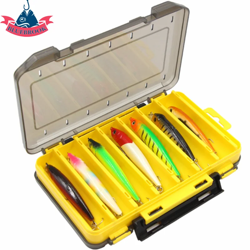 Double Sided Fishing Box 12 Compartments Waterproof Bait Lure Hook Storage Organizer Case Container Carp Fish Tackle Accessories