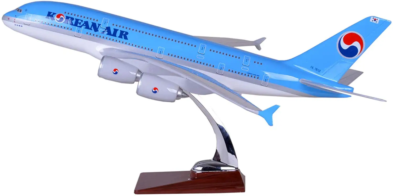 Династия Тан(TM) 47 см воздушный автобус A380 корейский воздушный Harz Flugzeugmodell Flugzeug Spielzeug Flugzeugmodell