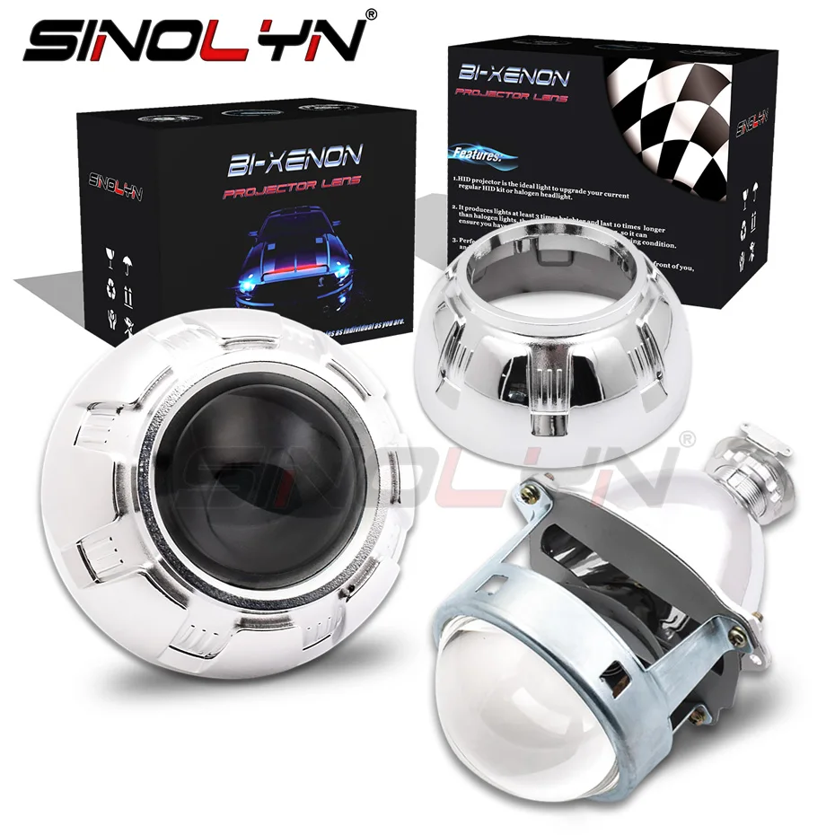 Линзы для проектора Sinolyn 3 0 металлические линзы фар би ксеноновые лампы H1 HID