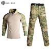 Traje de uniforme militar de camuflaje táctico para hombres rompevientos camisa de combate Airsoft del Ejército de EE. UU. + pantalones Cargo rodilleras Plus 8XL ► Foto 3/6
