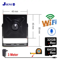JIENUO 64G мини Ip Камера Wi-Fi, 1080P 720P HD 32G аудио Ip самера Крытый CCTV камеры видеонаблюдения сеть IPC беспроводная домашняя камера