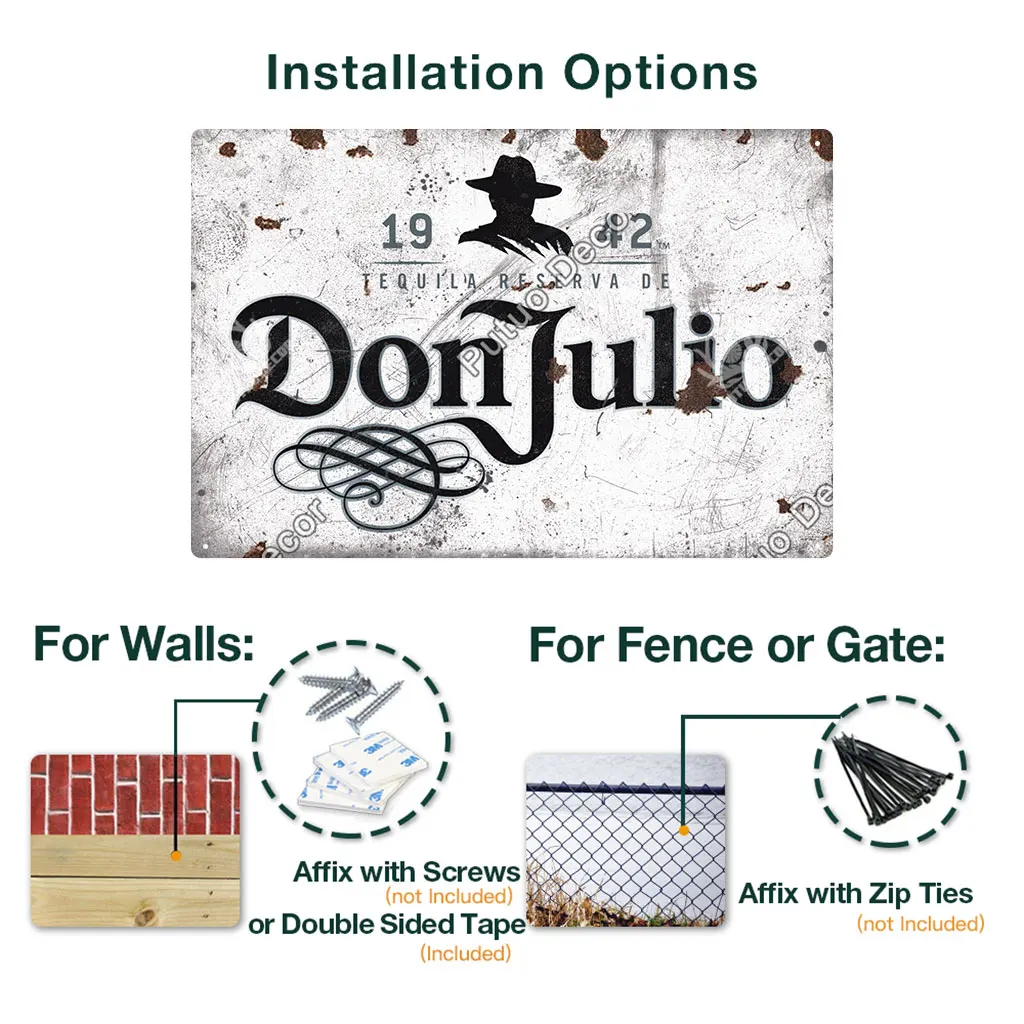 Putuo Decor Tequila Tin Sign Metal Sign Decorative Vintage Decor Plaque Bar Pub Man Cave Club Room Home Wall Decoration