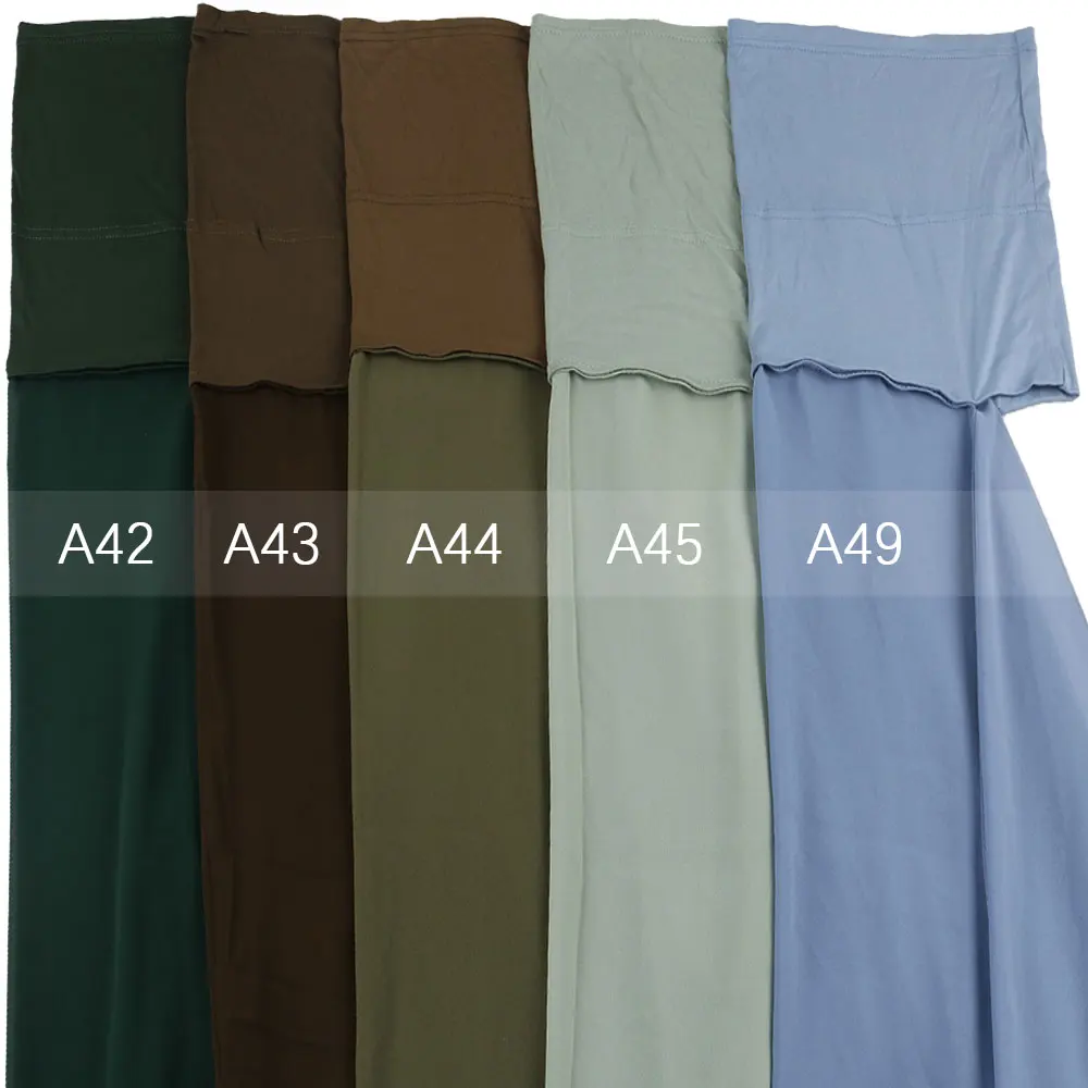 Women Muslim Instant Chiffon Hijab With Cap Underscarf Bonnet HIjabs  Scarf Islam Headscarf Headwrap Turbante