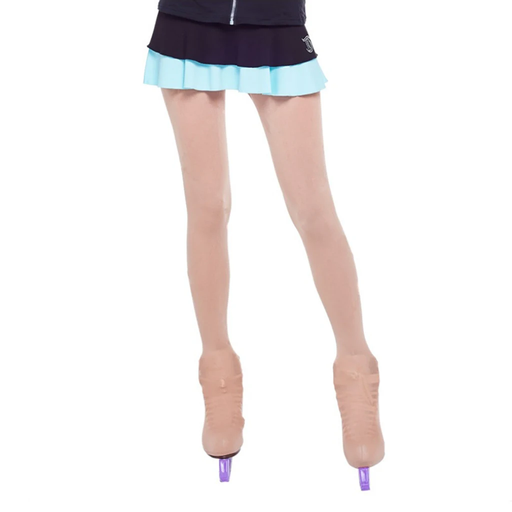 Professional Girls Women Ice Figure Skating Tights Over Boots Buckled Pants Skate Leggings Stocking Training Practicing Outfit