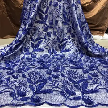 

NEW High Quality 2020 Tulle sequins Beaded French Nigerian Lace Fabrics Pearls Embroidered Guipure African 3d Lace Fabric