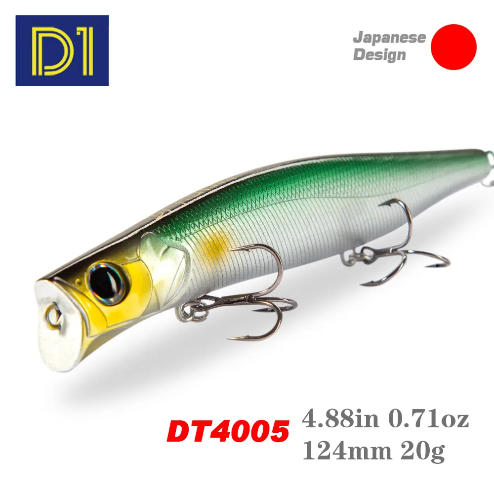 D1 Topwater попперы рыболовные приманки KAGELOU 124F 20 г твердая поверхность морская