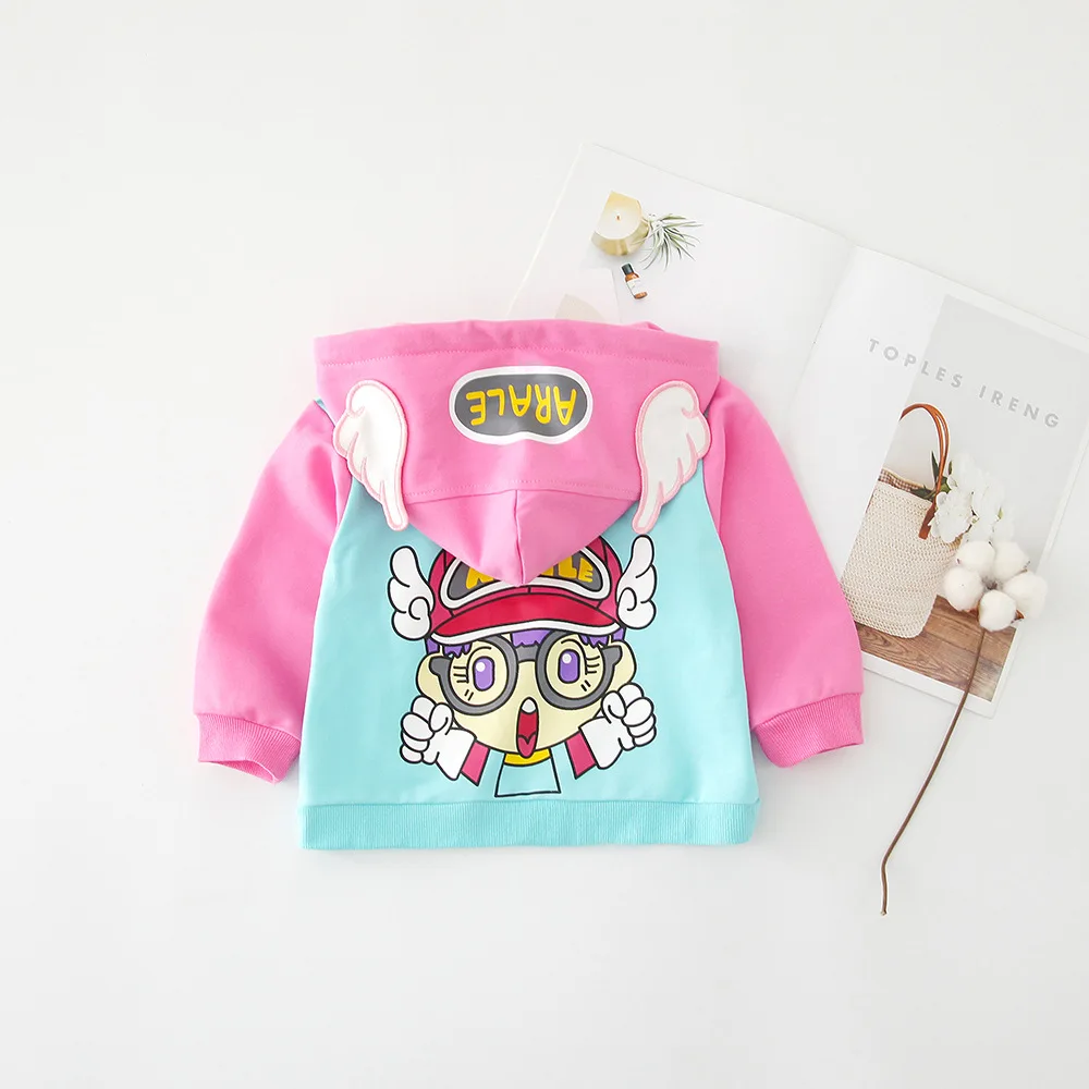 Осенней детской одежды для девочек с героями мультфильмов, толстовки, пуловеры с капюшоном повседневные куртки для детей Детская Верхняя одежда, пальто casaco