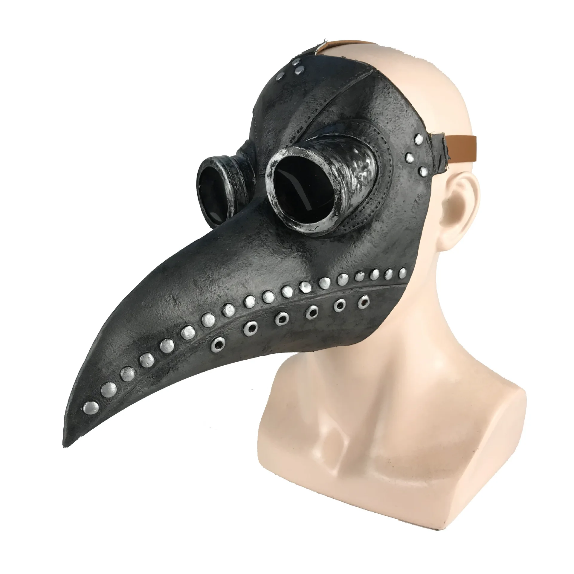 Brown WIOR Plague Doctor Mask Long Nose Bird Beak Bird Mask Halloween Medieval Steampunk Cosplay Party Props 
