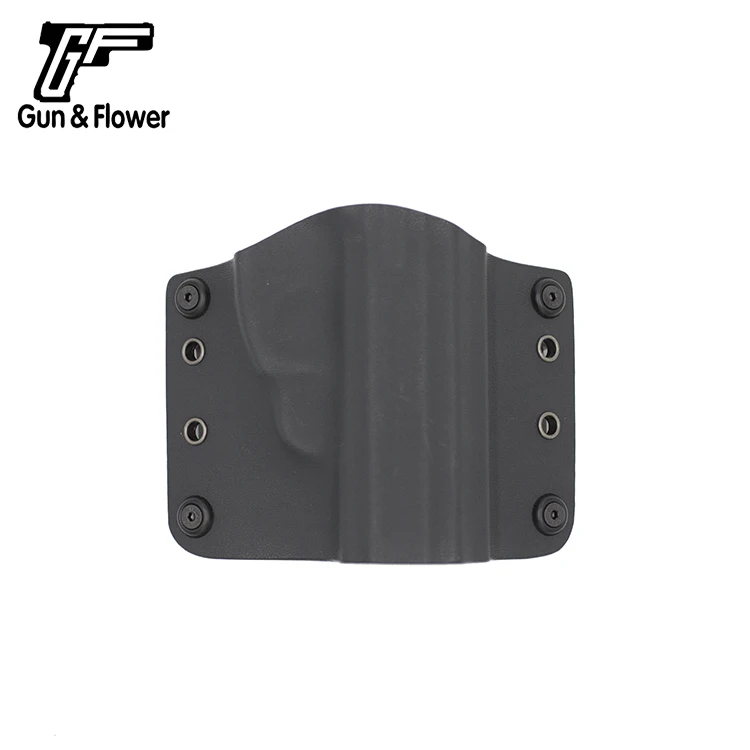 Черный цвет Пистолет и цветок CZ 75 P01 Тактический OWB Kydex кобура скрытого ношения правой руки черный пистолет чехол с петлей для ремня - Цвет: Черный цвет