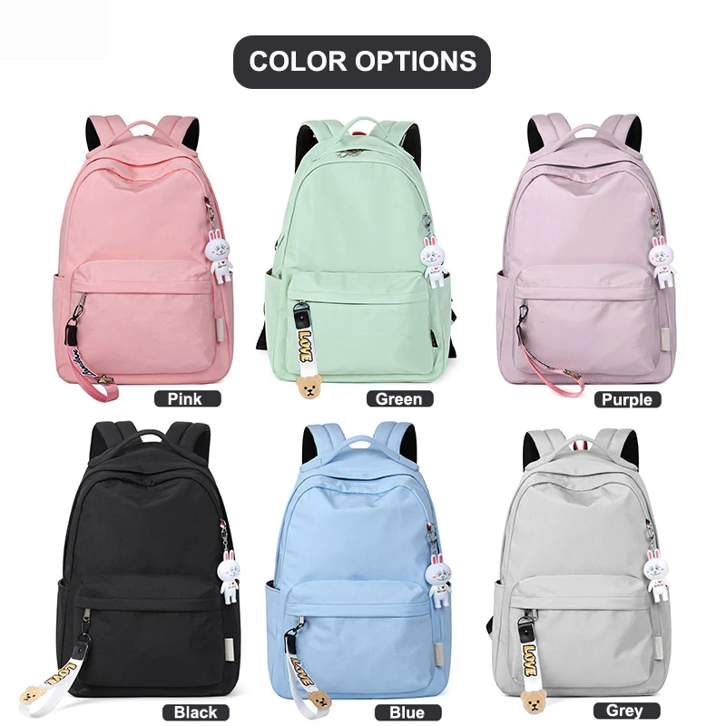 Mochila informal impermeable para mujer, bolsa de viaje de nailon de 16,2 pulgadas, bolsa de vuelta a la escuela, Mochila para chicas adolescentes