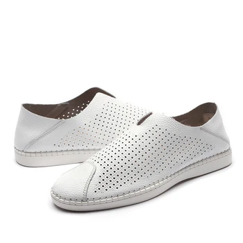 

Mens Casual Shoes 2020 Genuine Leather Loafers Driving Shoes For Men Fashion Soft Breathable Moccasins Slip On Flats Big Size