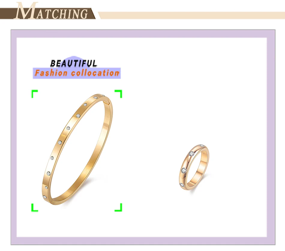 Gold Bangles Stainless Steel Women (10)