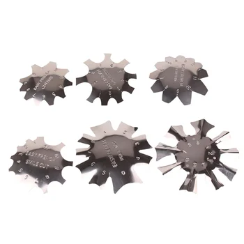 

6pcs Manicure Templates French Manicure Molding Templates Stainless Steel Crystal Fingernail Making Template (A, B, C, D, E, F S