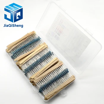 

2600pcs 130 Values 1/4W 0.25W 1% Metal Film Resistors Assorted Pack Kit Set Lot Resistors Assortment Kits Fixed capacitors