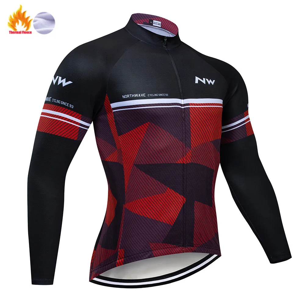 Winter Jersey Northwave зимний термо флисовый комплект одежда для велоспорта NW Мужской трикотажный Костюм спортивный для езды на велосипеде MTB Одежда комбинезон теплые комплекты - Цвет: Winter Jersey