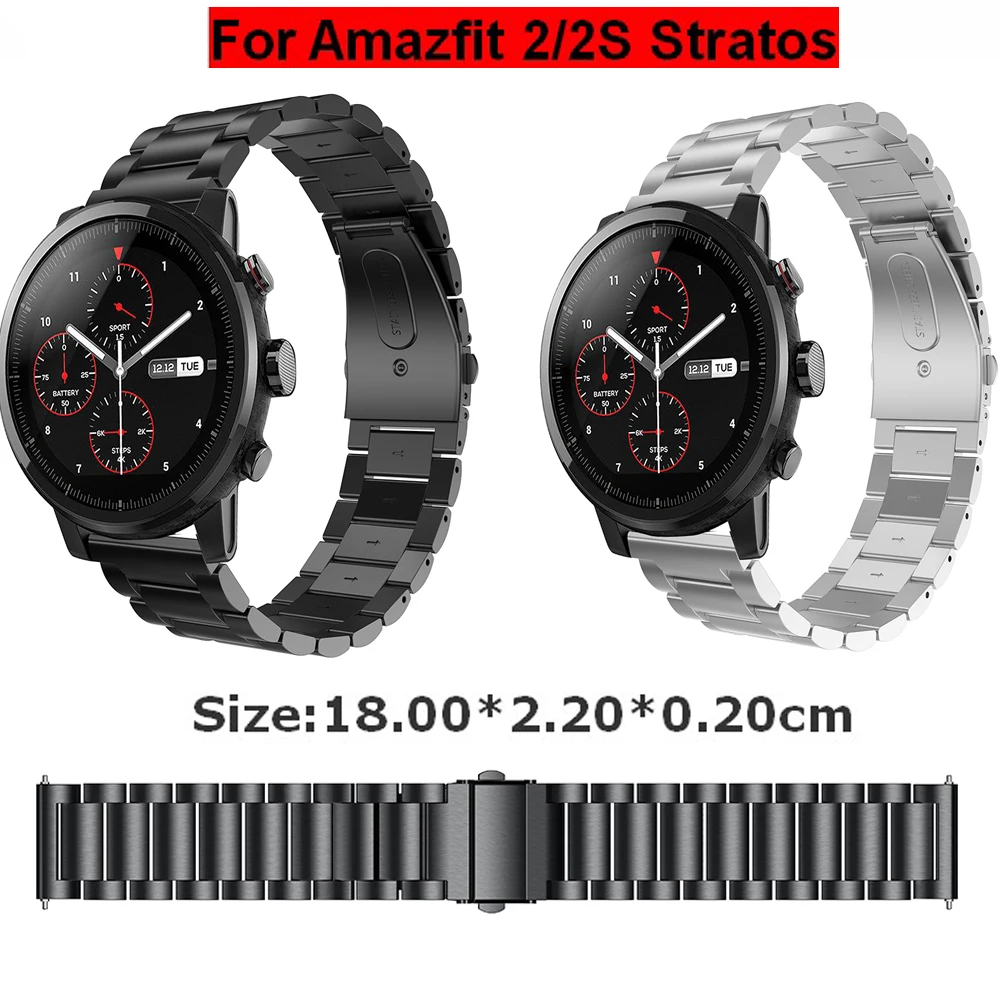 Браслет из нержавеющей стали для часов Xiaomi Huami Amazfit Stratos 2 2S pace ремешок Samsung Gear S3 22 мм