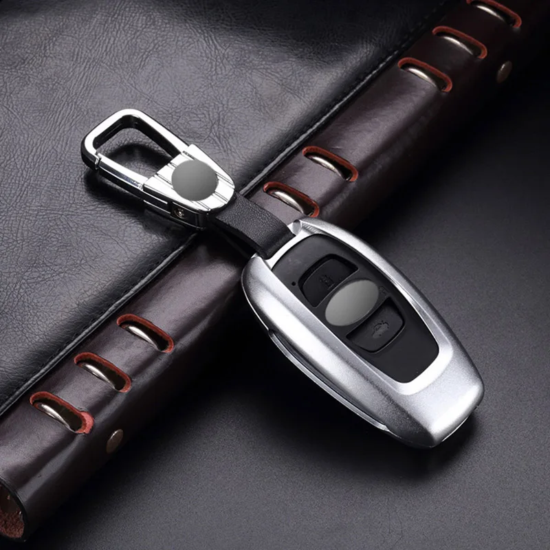 silver Высокое качество алюминиевый сплав ключи Чехлы для Subaru Forester XV BRZ Impreza WRX STI Levorg Outback ключ Чехлы аксессуары - Название цвета: silver