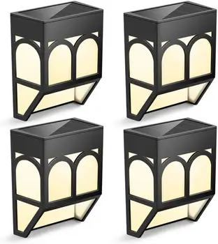 

4 Pack Solar Light Outdoor LED Waterproof Lighting Lantern-Wall Mounted Suitable for Landscape potlight Porch Garden
