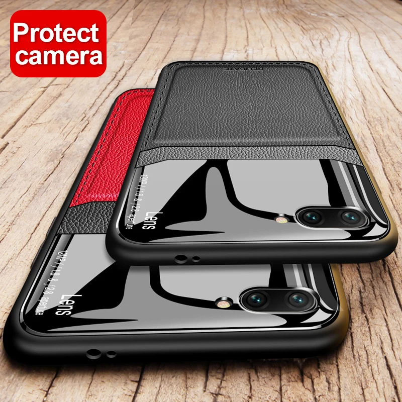 For Huawei Honor Note 10 Cover Case Organic PC Grained Leather Skin-pattern for 9 Lite V10 View | Мобильные телефоны и