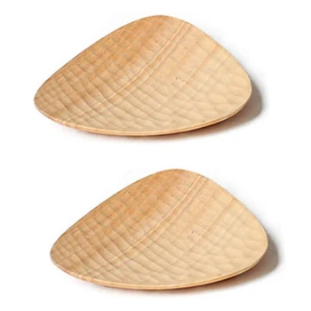 

2x Wooden Triple-cornered Tableware, Hotel Tableware, Hotel Breakfast Bread Plate, Fruit Plate Salad Plate, Triple-cornered Plat
